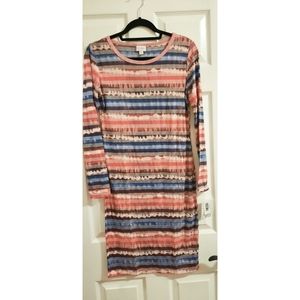 Lularoe Debbie Dress Tie Dye Small NWT